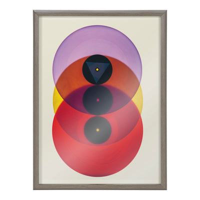 Blake Colorful Records Purple Red Framed Printed Glass by kateandlaurel - product image 2 for Resin Society