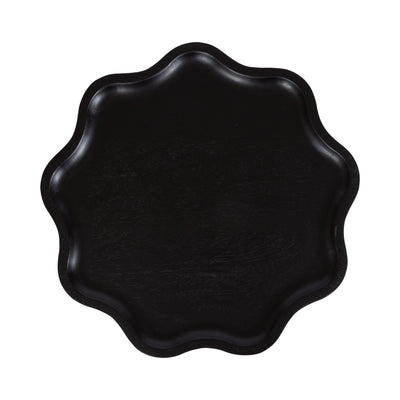 Alezar Scallop Wood Side Table
