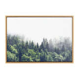 Sylvie Lush Green Forest On A Foggy Day Framed Canvas