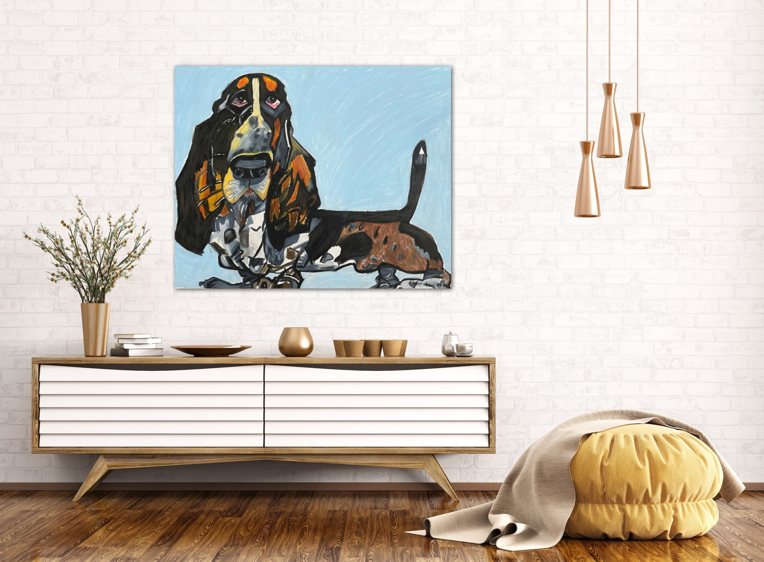 Cute Basset Hound - Art Prints detail image - Resin Society