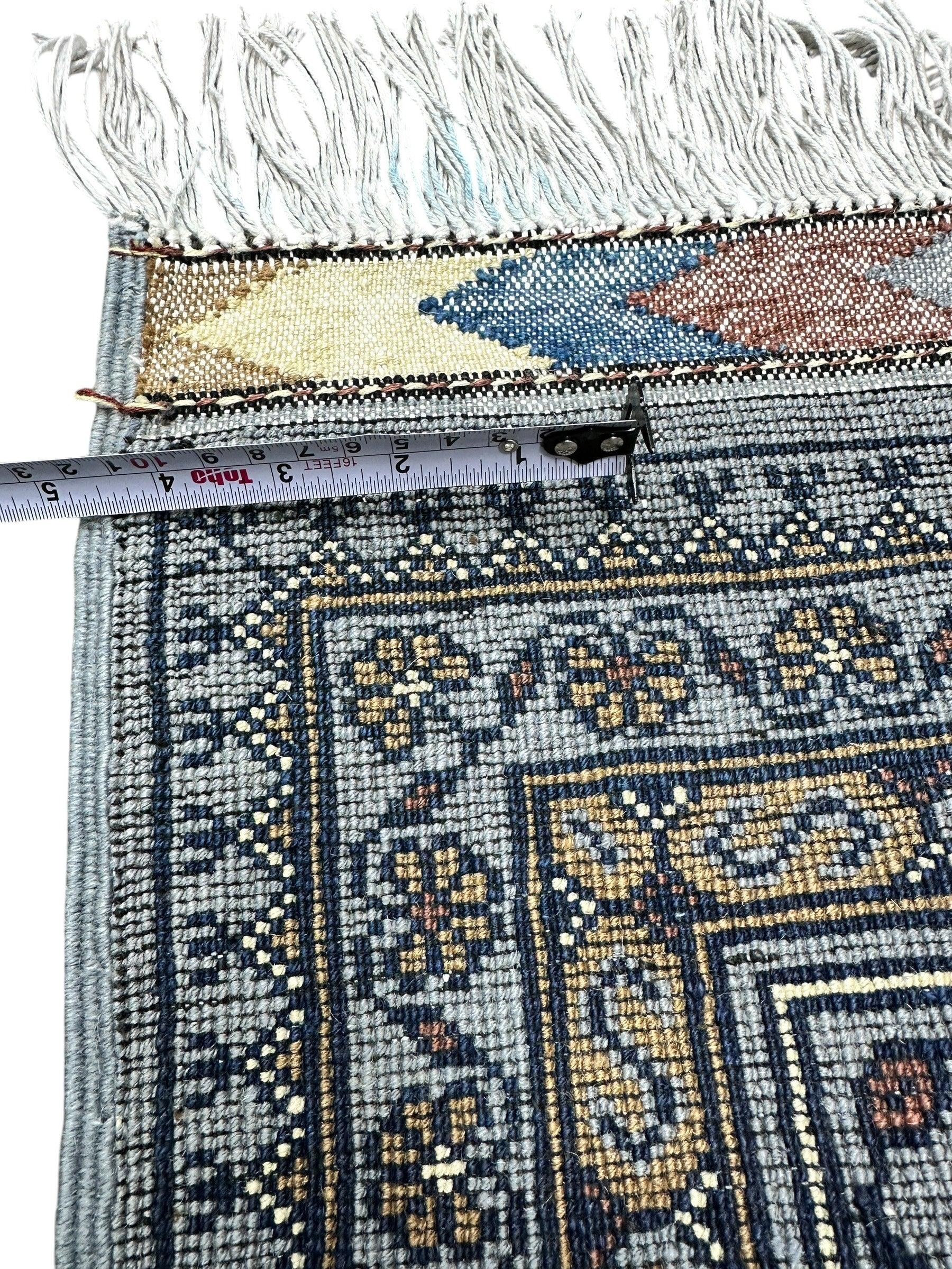 Hand-Knotted Zerkhaki Afghan Wool Area Rug – 6'11" x 10'3" by Rugistan - product image 7 for Resin Society