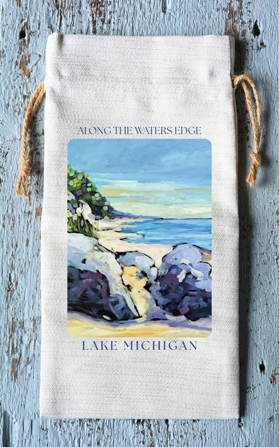 Wine Tote: Along the Waters Edge by Dreese Fine Art - Resin Society