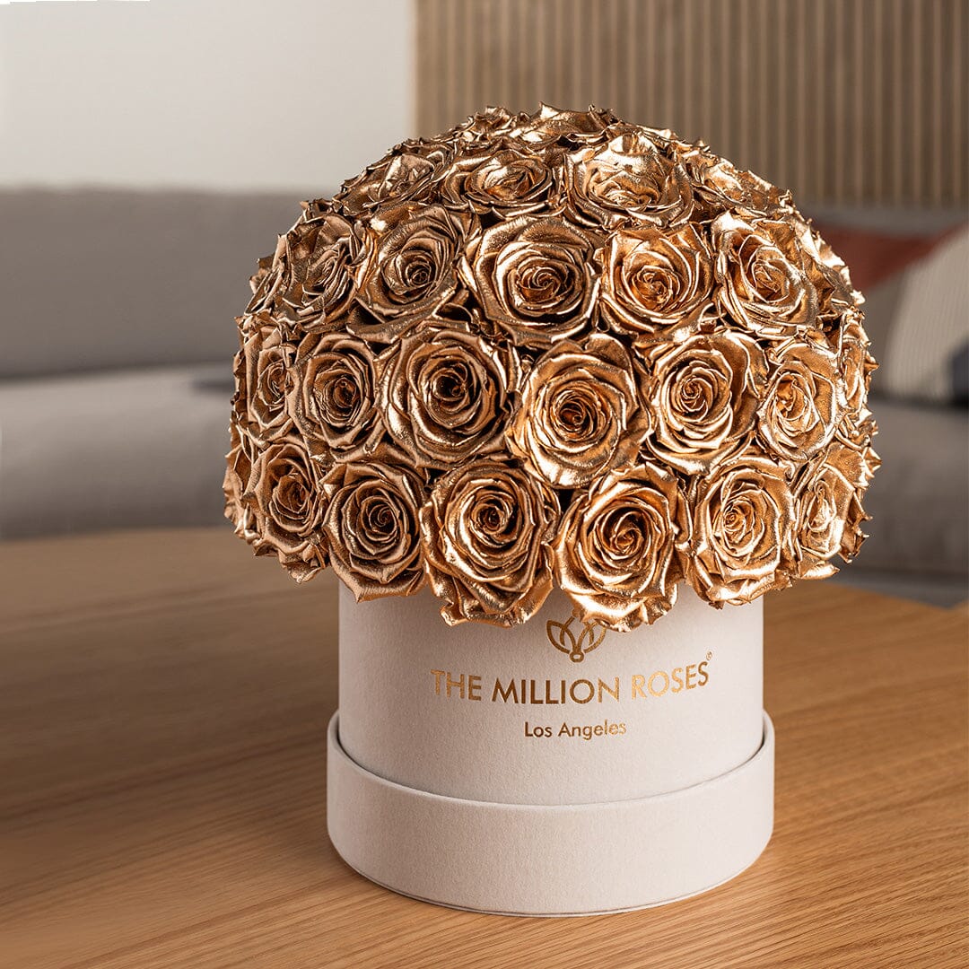 Classic Beige Suede Superdome Box by The Million Roses - product image 5 for Resin Society