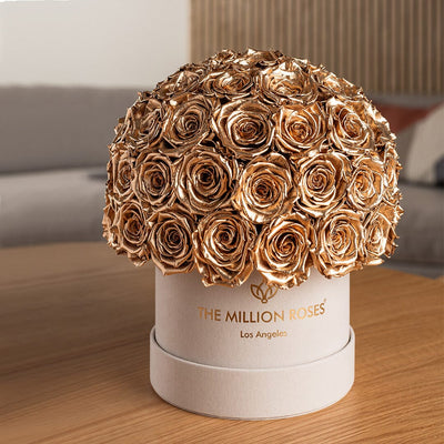 Classic Beige Suede Superdome Box by The Million Roses - product image 5 for Resin Society