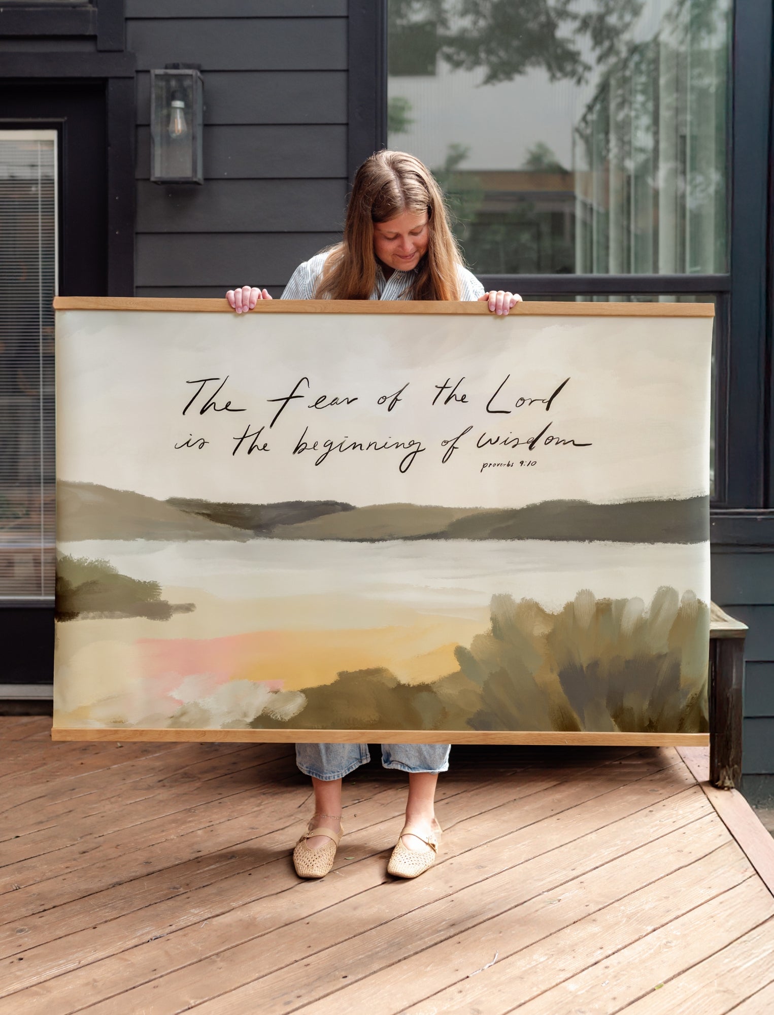 Large Canvas with Banner Wood: Fear of the Lord by jenessawaitshop - main product image for Resin Society