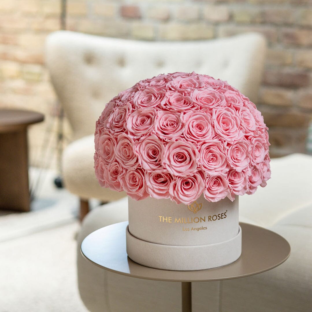 Classic Beige Suede Superdome Box by The Million Roses - product image 5 for Resin Society