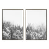 Sylvie Forest On A Foggy Day Black and White Framed Canvas Set by The by kateandlaurel - product image 11 for Resin Society
