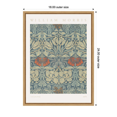 Sylvie Poster William Morris Tulip and Rose 1876 Framed Canvas by The Art Institute of Chicago