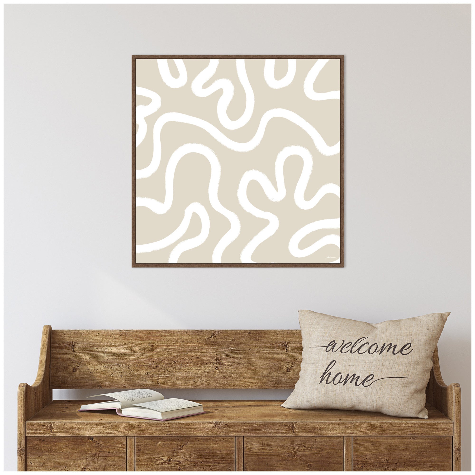 Organic Figures by Gabrielly Guedes Framed Canvas Wall Art Print