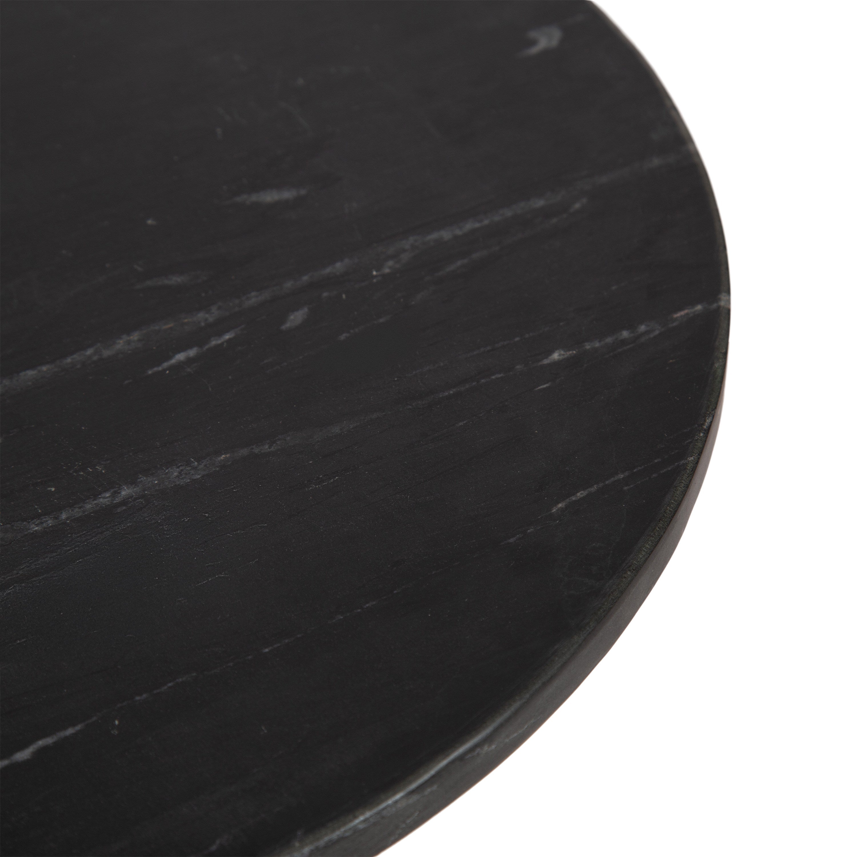 Baronet Round Marble and Metal Table