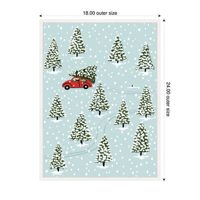 Sylvie Framed Canvas Christmas Tree Hunt by Bex Morley Design