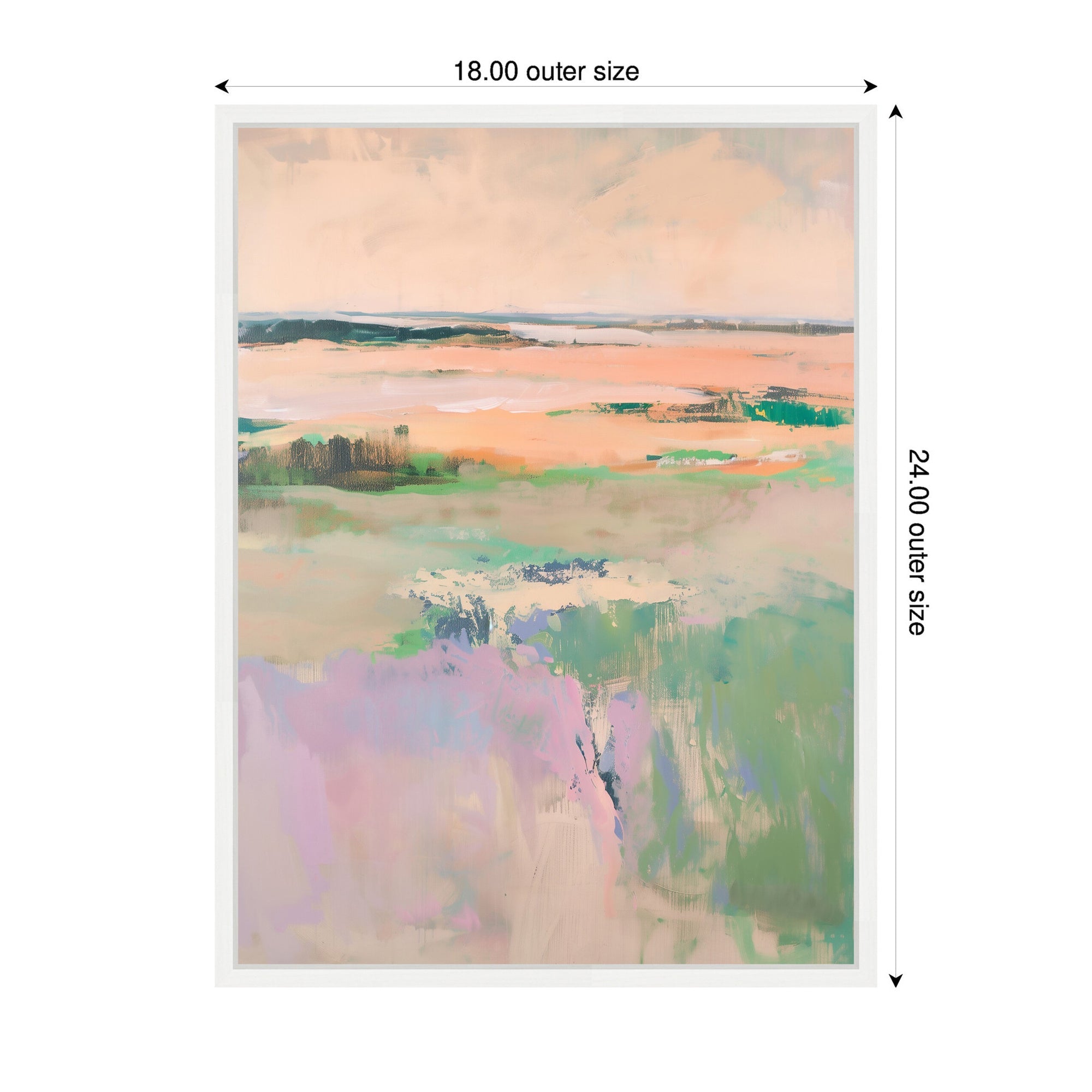 Sylvie Pastel Horizon II Framed Canvas
