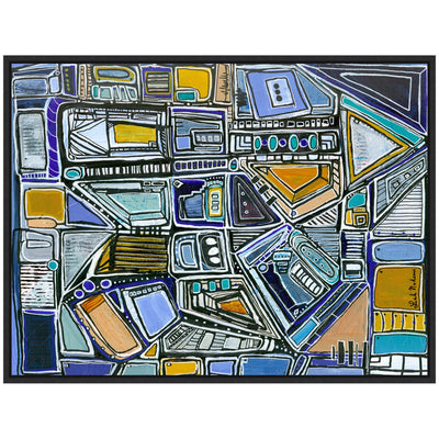 Sylvie Pacific Tower Horizontal Framed Canvas by Leah Nadeau