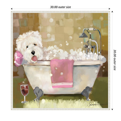 Sylvie Tiny Bubbles Framed Canvas by Mary Sparrow