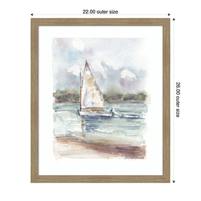 Framed Art 1 Maryanne Welch Chatham Fog Sailboat by Patricia Shaw
