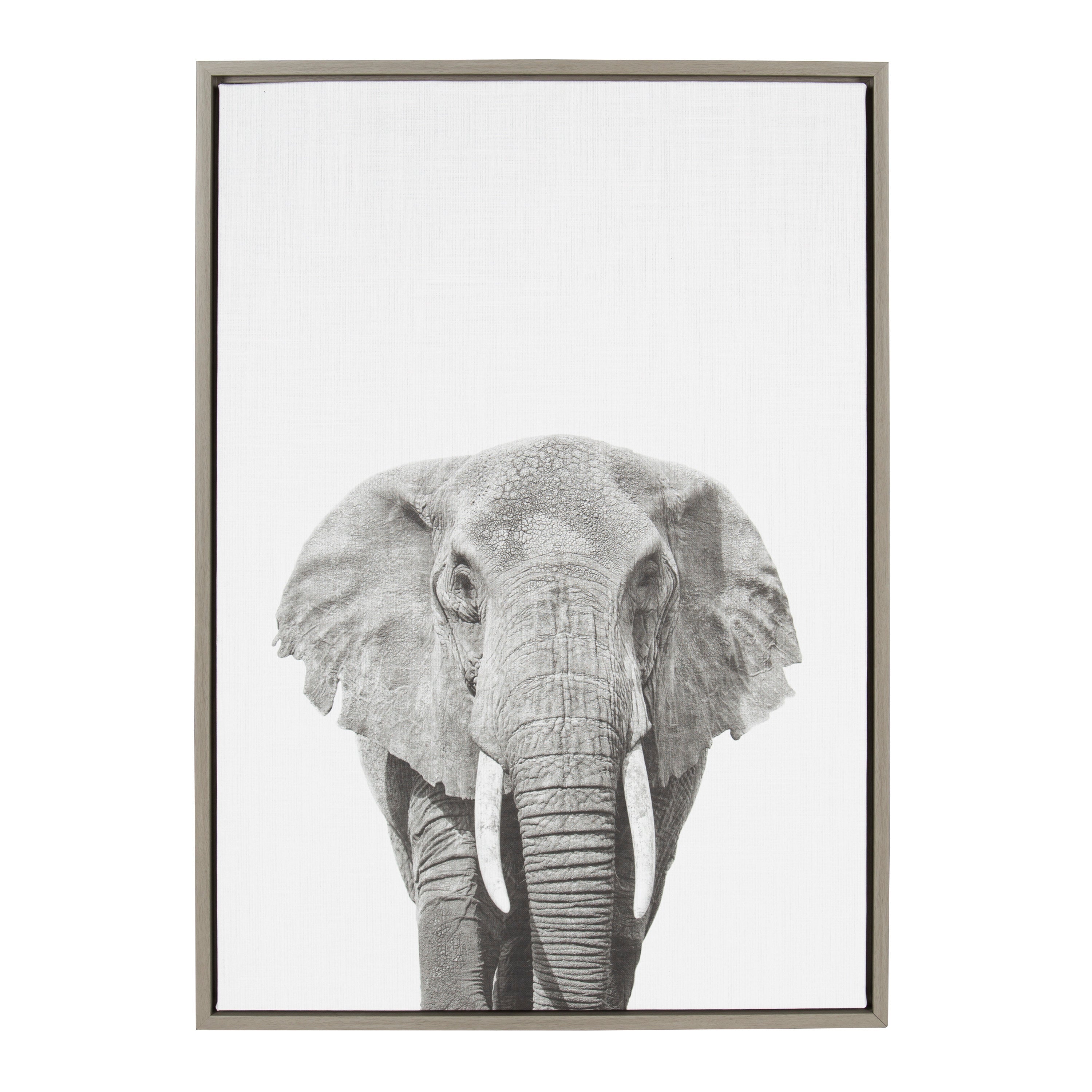 Sylvie Elephant Framed Canvas by Simon Te of Tai Prints
