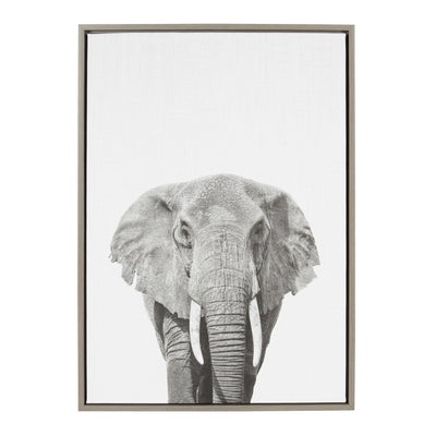Sylvie Elephant Framed Canvas by Simon Te of Tai Prints