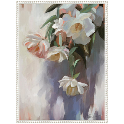 Sylvie Dangle Thumb Pastel Flower Bouquet Framed Canvas by Mary Sparrow