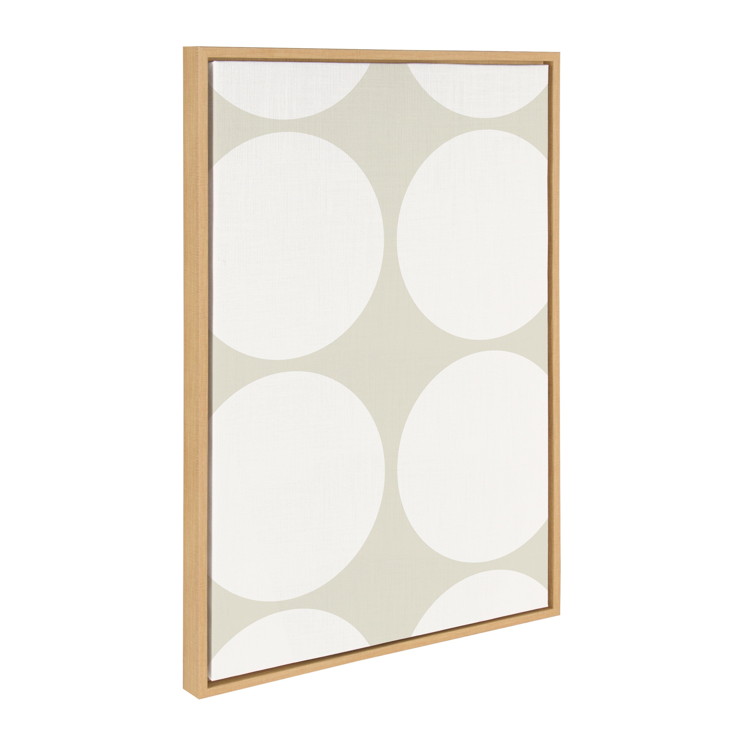 Sylvie Elevated Modern Neutral Dots and Stained Glass Framed Canvas Set