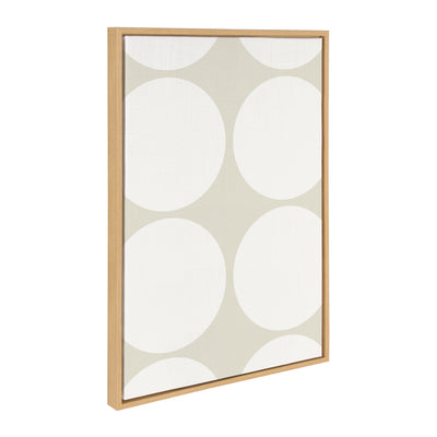 Sylvie Elevated Modern Neutral Dots and Stained Glass Framed Canvas Set