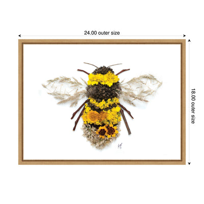 Bumble Bee by Madeline Jeppesen Framed Canvas Wall Art Print