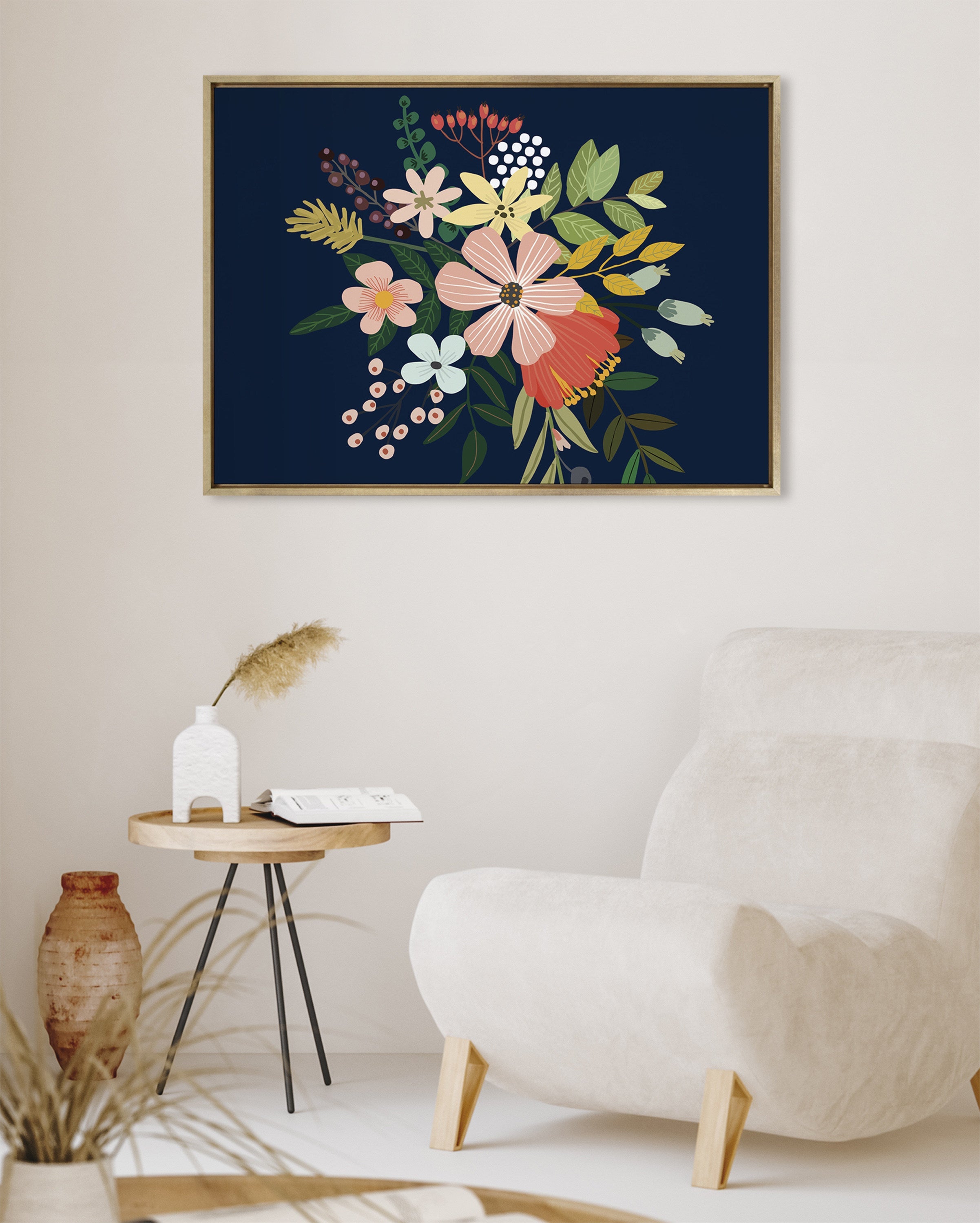 Sylvie Floralis C Framed Canvas