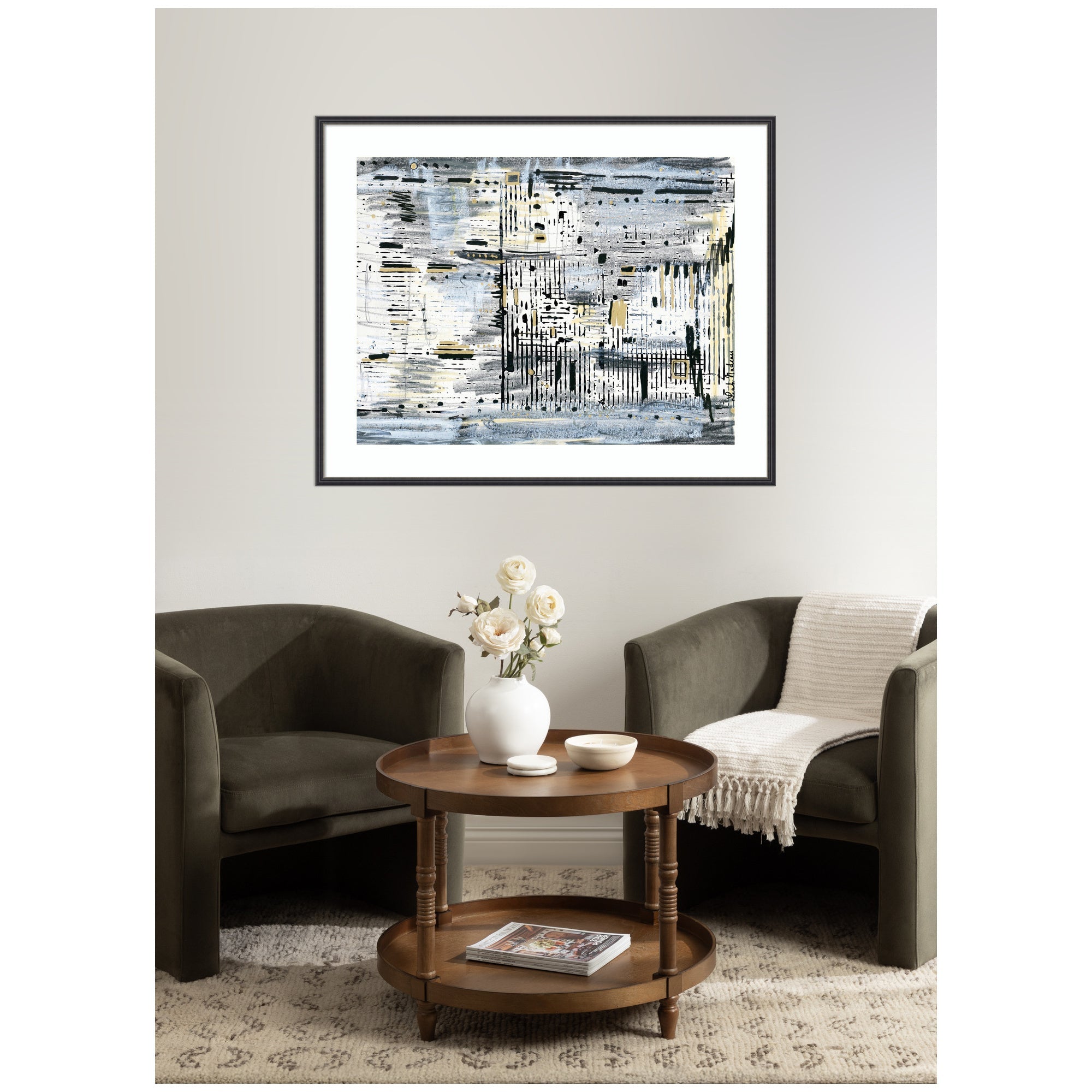 Framed Art Brooklyn Bridge Horizontal by Leah Nadeau