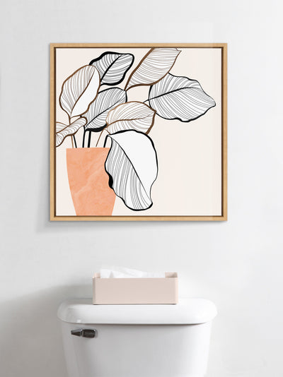 Sylvie Botanical Calathea 4 Framed Canvas by kateandlaurel - product image 8 for Resin Society