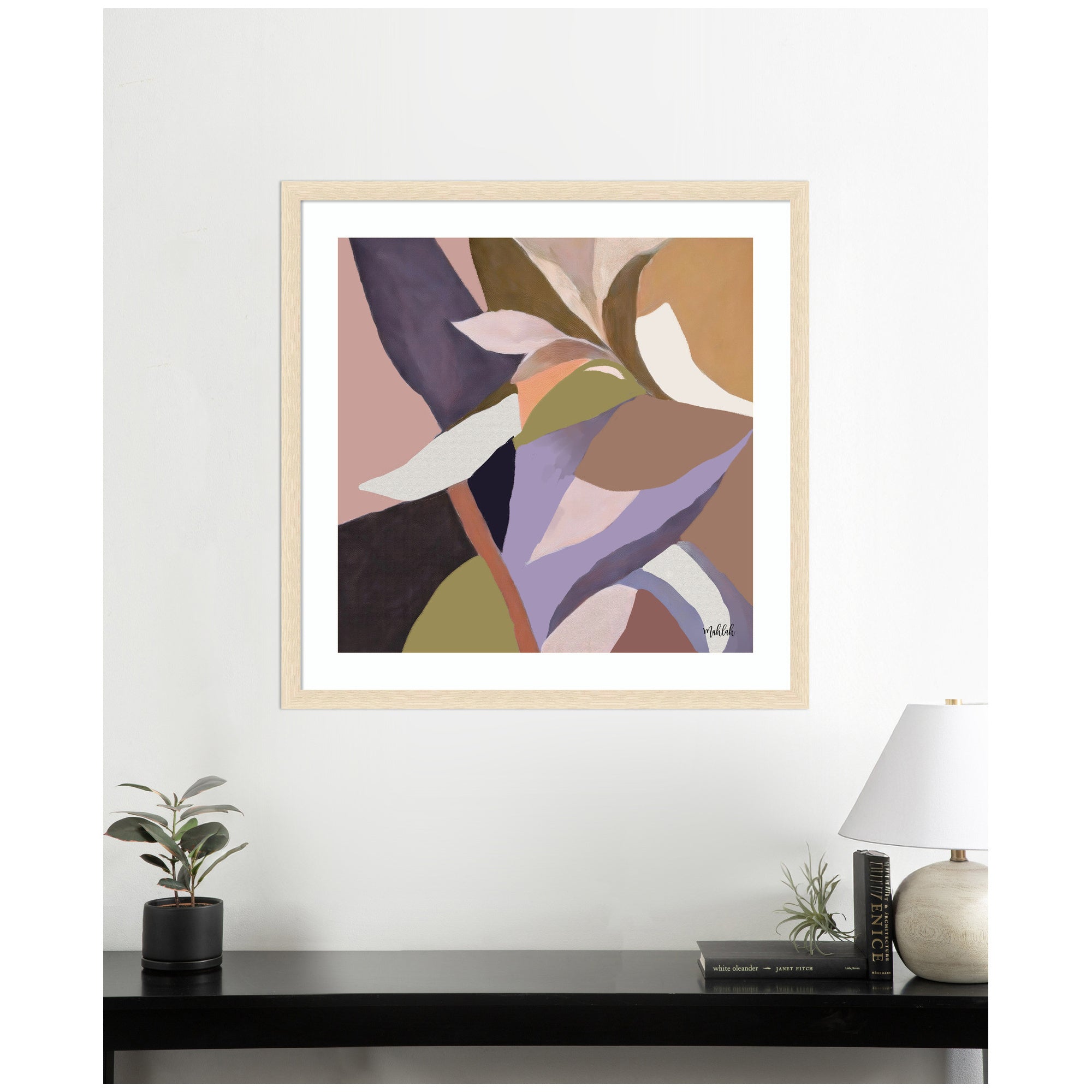 Framed Art Azure stems by Inkheart Designs