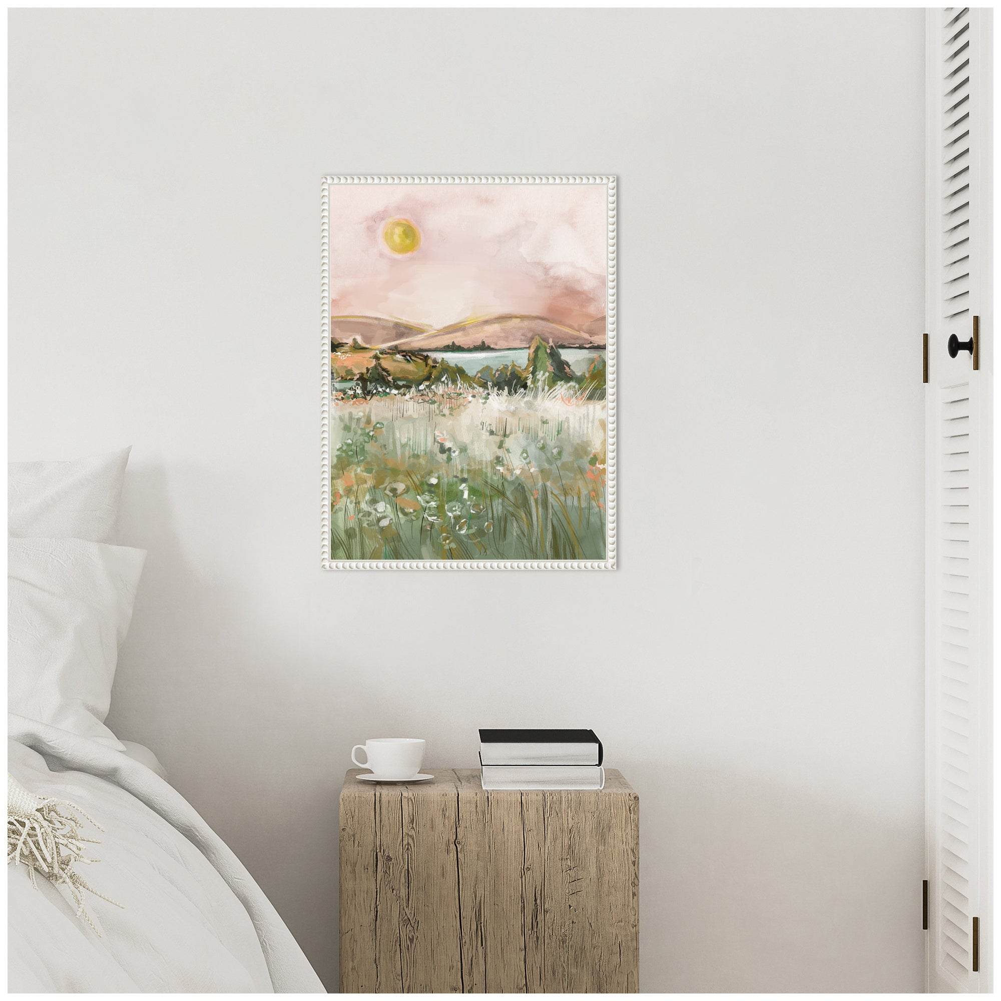 Sylvie Neutral Landscape 02 Framed Canvas by Annie Quigley