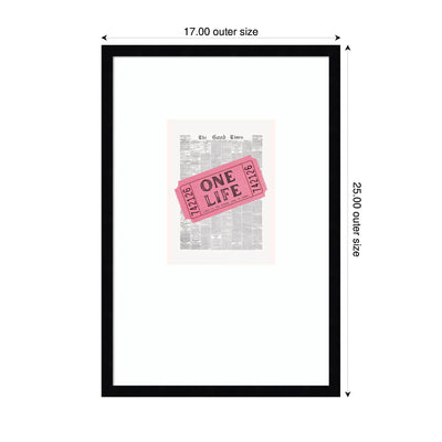 Ticket One Life by Honey Island Studio Framed Wall Art Print