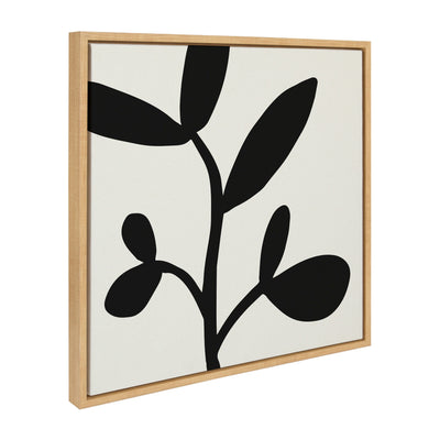 Sylvie Modern Botanical Neutral Abstract 2 Framed Canvas