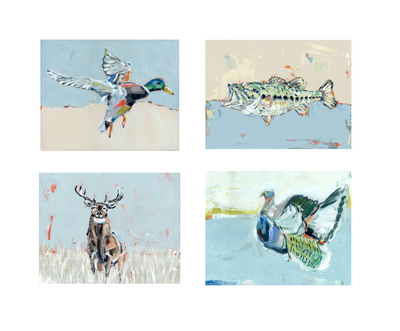 Southern Raised Mallard Fish Deer Turkey Fine Art Print by Chelsea McShane Art - product image 3 for Resin Society