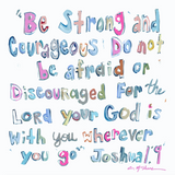Joshua 1:9 Bible Verse Acrylic Tabletop Art