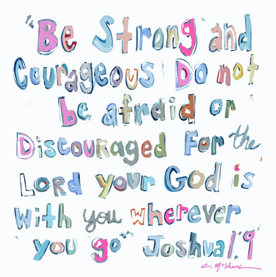 Joshua 1:9 Bible Verse Acrylic Tabletop Art
