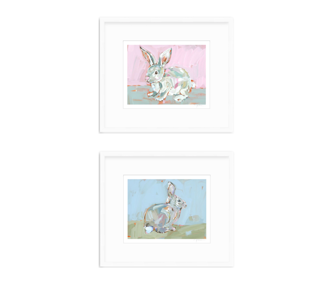 Bunny Hunnies Fine Art Print by Chelsea McShane Art