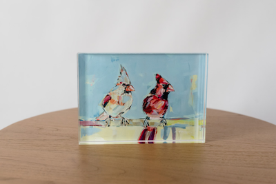"Always Together" Cardinal Acrylic Tabletop Art