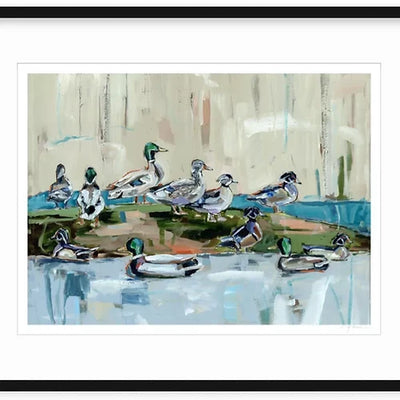 Mound Party Ducks Fine Art Print