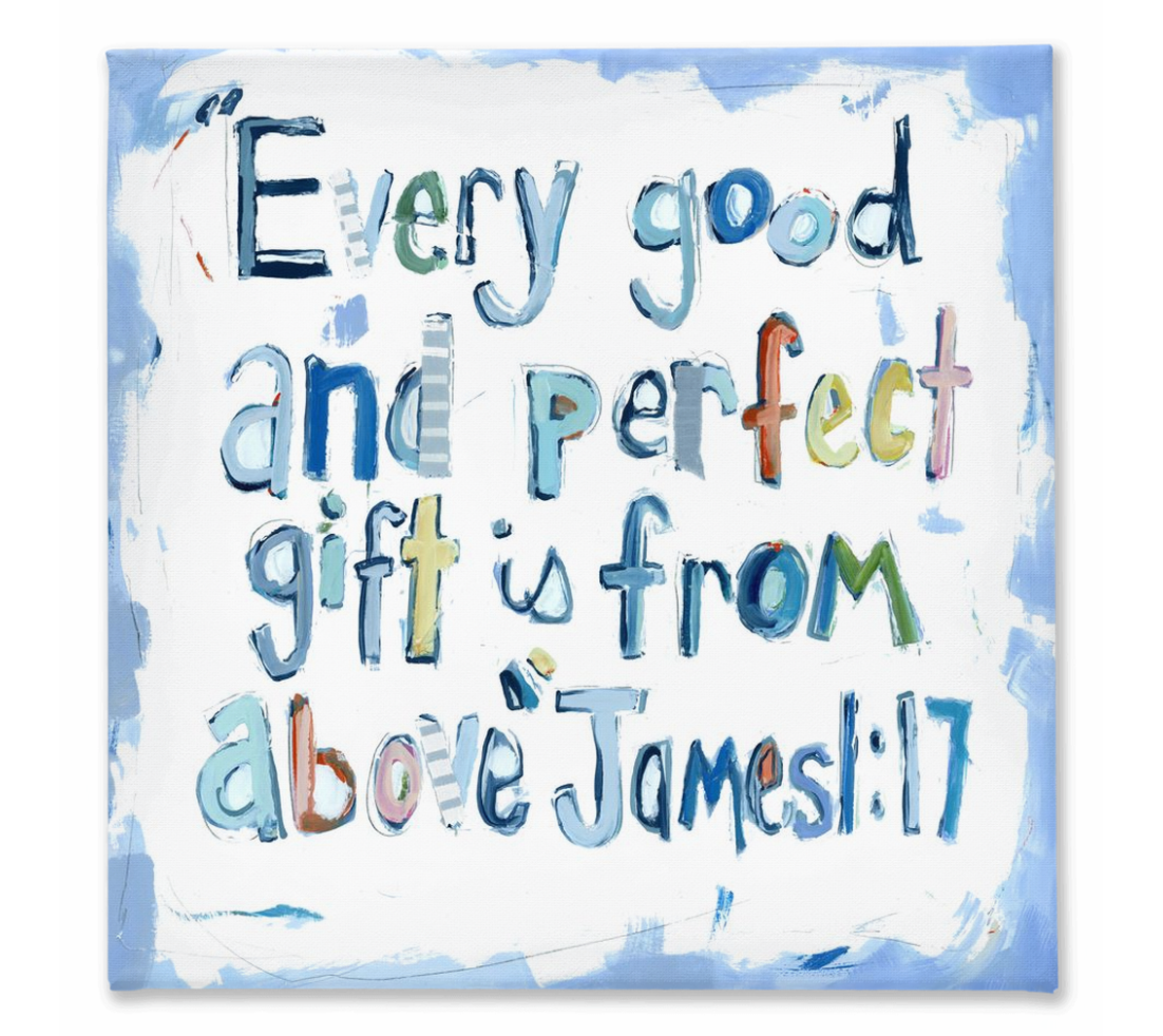 James 1:17 on canvas by Chelsea McShane Art - main product image for Resin Society