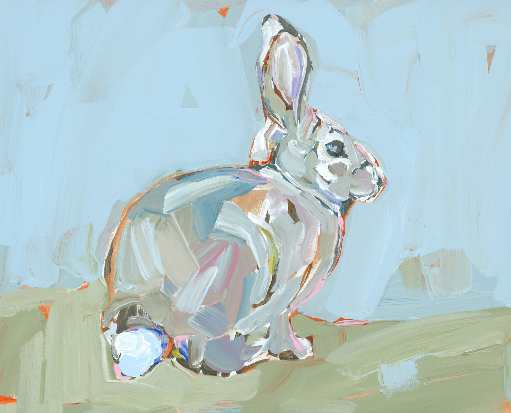 Bunny Hunnies Fine Art Print by Chelsea McShane Art