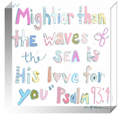Psalm 93:4 Bible Verse Acrylic Tabletop Art