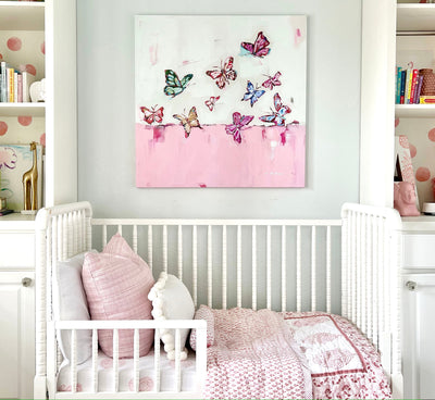 "Butterfly Wishes" on canvas by Chelsea McShane Art - main product image for Resin Society