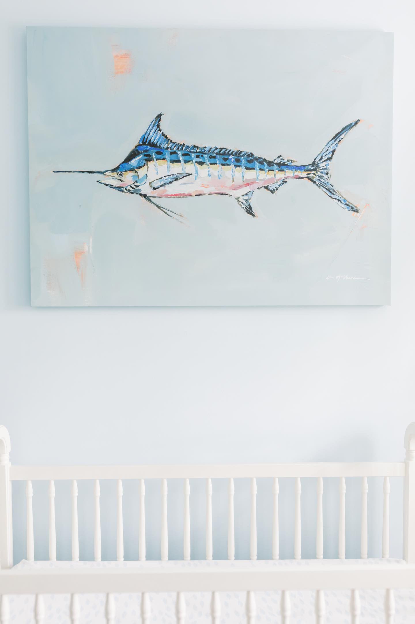 Blue Marlin on canvas by Chelsea McShane Art - product image 7 for Resin Society