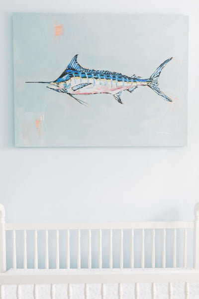 Blue Marlin on canvas by Chelsea McShane Art - product image 7 for Resin Society