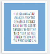Numbers 6: 24-26 Pink Bible Verse Fine Art Print