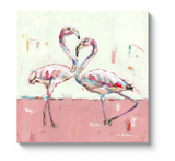 "Fabulous Flamingos" on canvas by Chelsea McShane Art - product image 2 for Resin Society