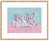 Hip Hap Hop Bunnies Fine Art Print