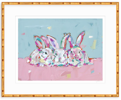 Hip Hap Hop Bunnies Fine Art Print