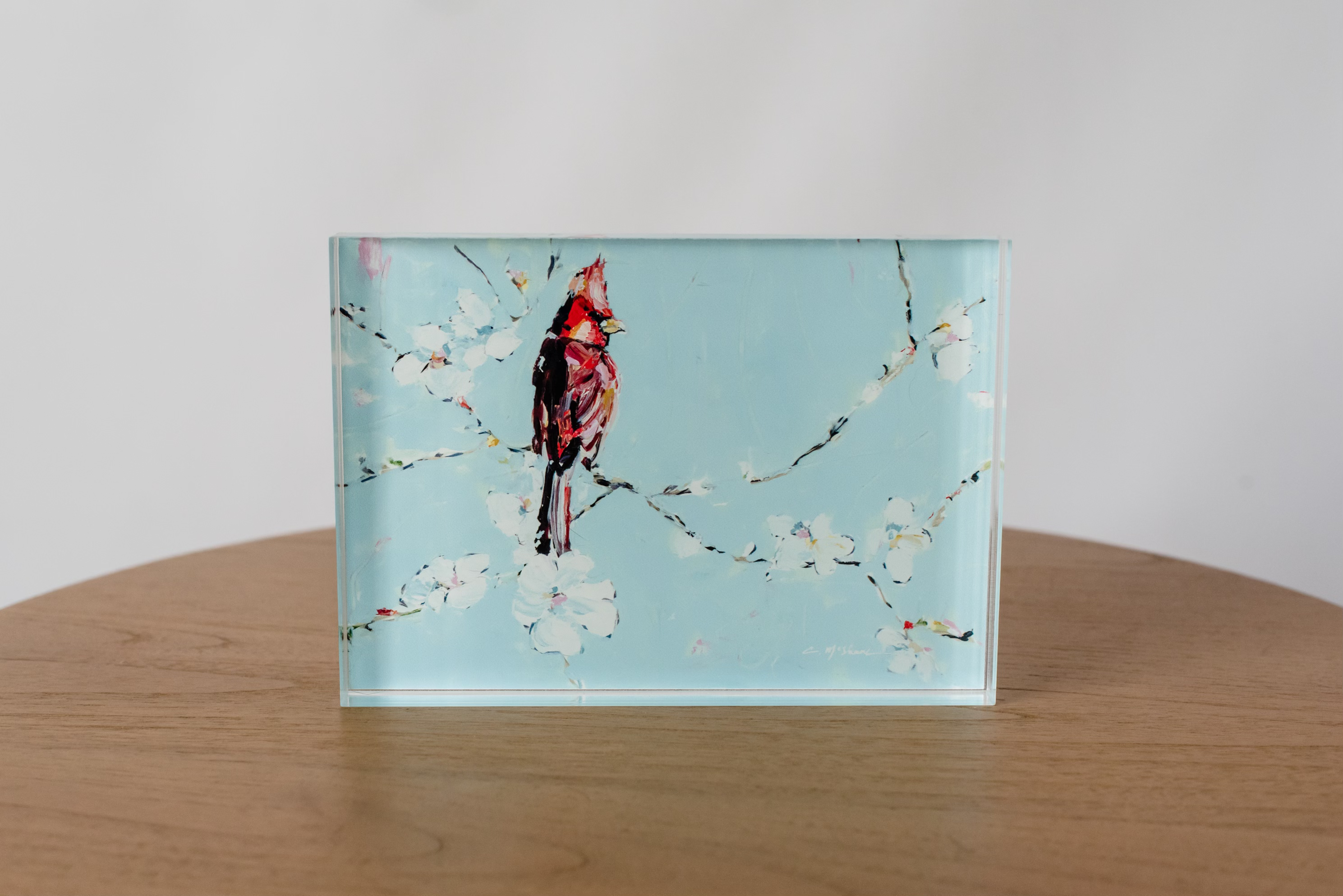 "Always With You" Cardinal Acrylic Tabletop Art