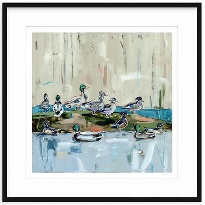 Mound Party Ducks Fine Art Print